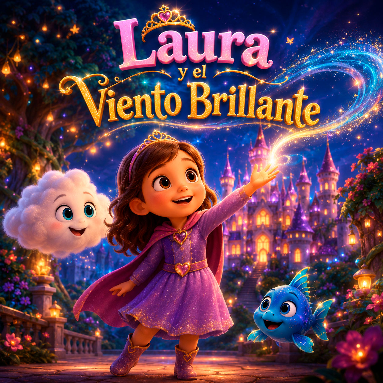 Portada del cuento Laura y el Viento Brillante