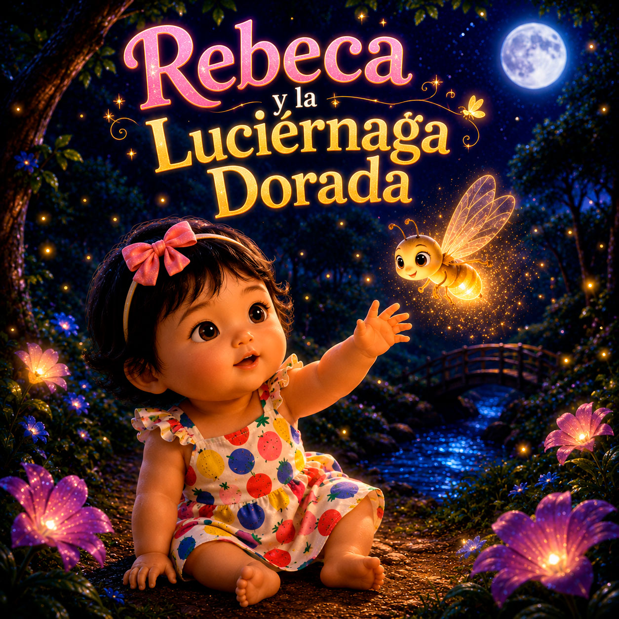 Portada del cuento Rebeca y la Luciérnaga Dorada